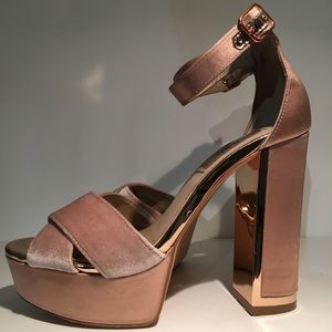 Steve Madden River’s Satin Blush Ankle-High Pump